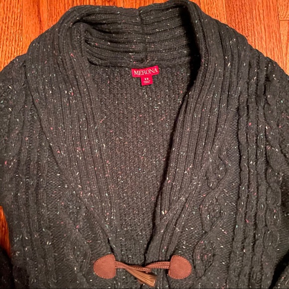 Merona - Green Marled Tassle Cardigan - Picture 2 of 3